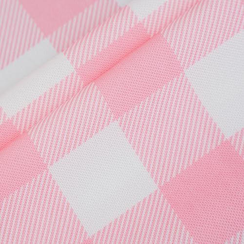 MANGATA CASA Pink Gingham Tablecloth for Rectangle Tables- Checkered Table Cloth Waterproof Kitchen & Table Linens-Polyester Buffalo Plaid Wrinkle Free Table Cover(Baby Pink 60x84in) - color: Baby Pink, size: 84" x 60" (Rectangular)