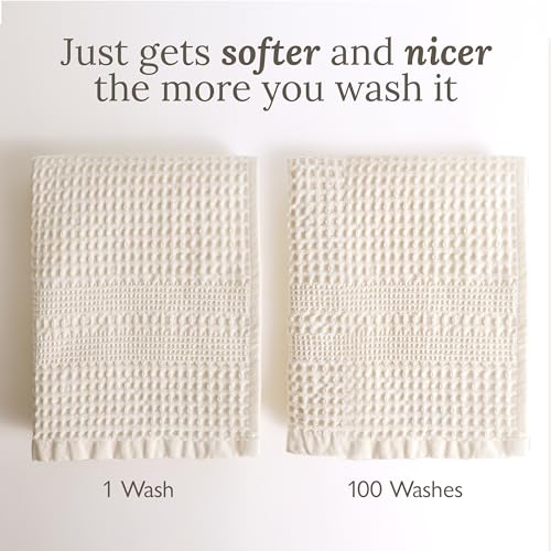 GILDEN TREE Waffle Towel Set Quick Dry Thin | 2 Bath Towels | 2 Hand Towels | 2 Washcloths, Classic Style (Seafoam) - color: Seafoam, size: Bath Towel Set