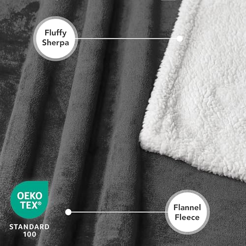 PetAmi Dog Blanket Small Medium Pet Cat Puppy Kitten, 40x29 Mini, Dark Gray | 460 GSM, Soft Sherpa Fleece Throw, Reversible Plush Couch Cover Protector Crate Carrier Sofa Bed Car Seat, Machine Washable - color: Charcoal, size: Medium - 29 X 40 Inches