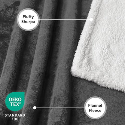 PetAmi Dog Blanket Small Medium Pet Cat Puppy Kitten, 40x29 Mini, Dark Gray | 460 GSM, Soft Sherpa Fleece Throw, Reversible Plush Couch Cover Protector Crate Carrier Sofa Bed Car Seat, Machine Washable - color: Charcoal, size: Medium - 29 X 40 Inches