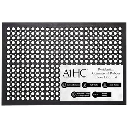 A1 Home Collections Anti Fatigue Mat, 0.6" Thick Heavy Duty Rubber Floor Mat with Drainage Holes - Non-Slip Kitchen, Bar & Restaurant Mat, 24x36 in - size: 36"L x 24"W x 0.6"Th