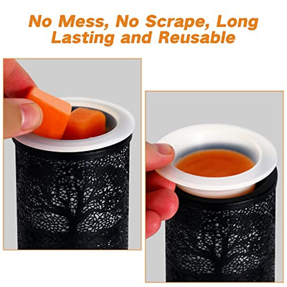 ASAWASA 4 Pcs Silicone Wax Warmer Liners for Pluggable, No Mess, No Scrape, Reusable，Long Lasting, 1.62 inch Bottom Diameter,2.03 inch Top Diameter,1.12 inch Depth(Small size 4pcs ） - style: Four Small size