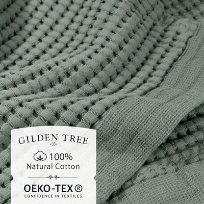 GILDEN TREE Waffle Bath Sheet Quick Dry Towel, Thin Luxury Bath Towels, 40x80 Large Bath Towels 2 Pack Bath Sheets, Modern Style (Sage Grey) - color: Sage Grey, size: Bath Sheet (40" x 80") 2 Pack