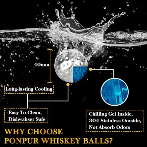 Men's Golfer Gifts, Fathers Day Anniversary Birthday Gifts for Dad Him Husband, 4 Whiskey Golf Ice Balls with 1 Tongs, Reusable Stainless Steel Whiskey Gift for Golf Lover 10pcs - color: Silver - Golf Balls