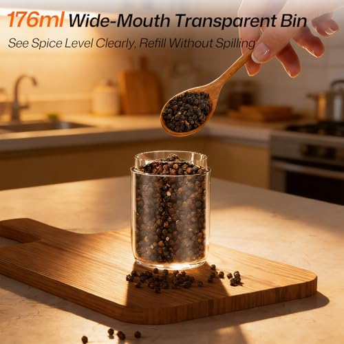 Gravity Electric Salt and Pepper Grinder Set Automatic Shakers Upgraded Pepper Mill