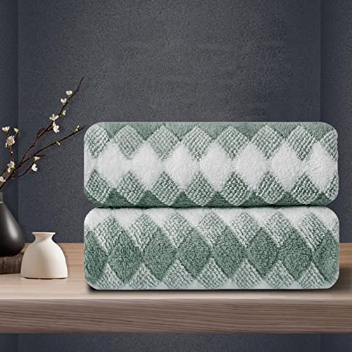 Hand Towels Set 2 Pack-16“x31” Ultra Soft Microfibers Bathroom Towel Set Highly Absorbent Quick Dry Luxury Premium Towel Lightweight Cozy Durable Hand Towel Collection Hotel Spa Gym Kitchen,Green - color: Diamond Green, size: 2 Pack Hand Towels
