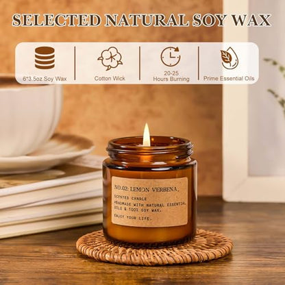 Candles for Home Scented, 6Pack 3.5 Oz Soy Wax Candles Gifts Sets with Sage Breeze & Lavender for Brithday Valentine's Day Gifts Women Mother - color: 6 Pack Spring & Summer Candles