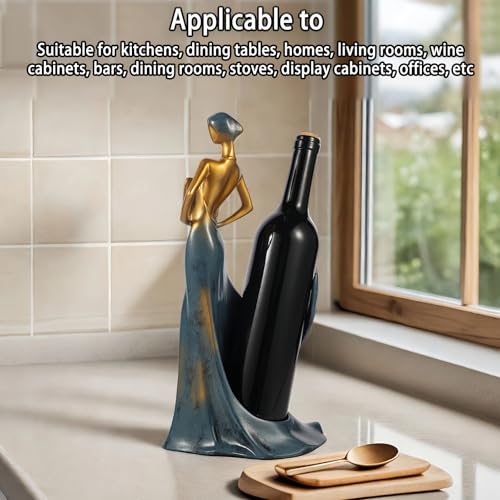 Countertop Single Bottle Wine Rack for Wine Lovers: Elegant Mini Wine Bottle Rack,Red Wine Rack Bottle Holder & Stunning Wine Display for Your Home Decor