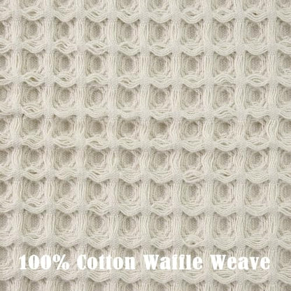 Jacquotha Waffle Hand Towels 2-Piece (Mist White) – Cotton, Quick Dry, Lint Free, 13” x 29” - color: Mist White