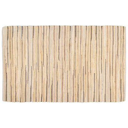 Chindi Area Rug 3x5 Feet - Beige | Farmhouse Cotton Rag Rugs for Living Room, Easy Clean Braided Boho Carpet - color: Beige, size: 3 x 5 feet