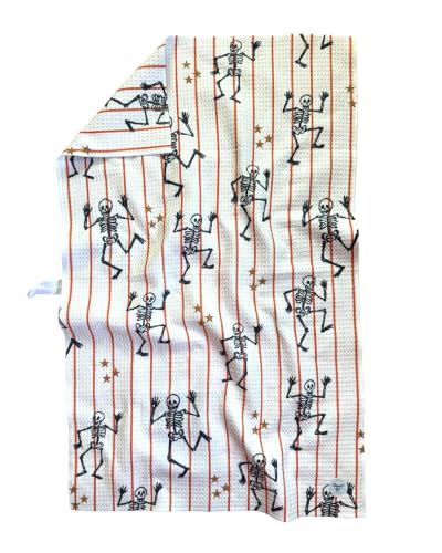 Kitchen Towels, Dish Towels for Kitchen, 3 Pc Kitchen Towel Set | Microfiber Waffle Towels, 16 x 26 inches, with Hanging Loops, Reusable Tea Towels, Cute Kitchen Towels - 3 Pack - color: Halloween Ghosts