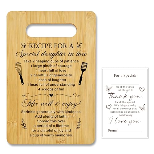 Birthday Gifts for Daughter In Law, Ricepe Bamboo Cutting Board, Charcuterie Board for Kitchen Decor, Funny Christmas Gift from Mother In Law Father In Law -17 - color: Daughter In Law