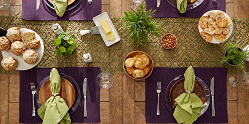 DII Ribbed, Placemat Set, Eggplant 6 Count, CAMZ33242 - color: Eggplant, size: 13x19"