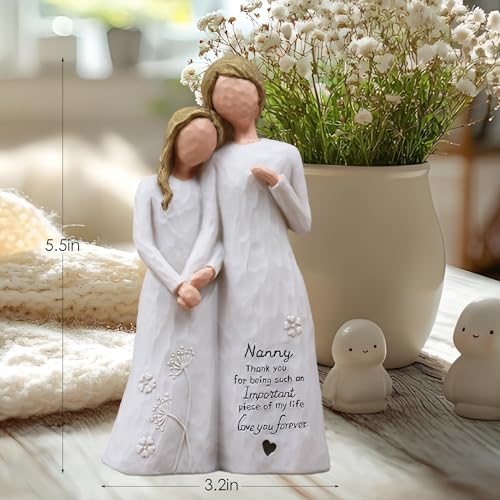 Nanny Gifts for Grandma, Gifts for Nanny, Nannie Figurine | Nanny Birthday Gifts,Gifts for Nanny,Nannie Gift for Mothers Day Birthday Christmas,Hand-Painted Resin Statue - style: Nanny gifts