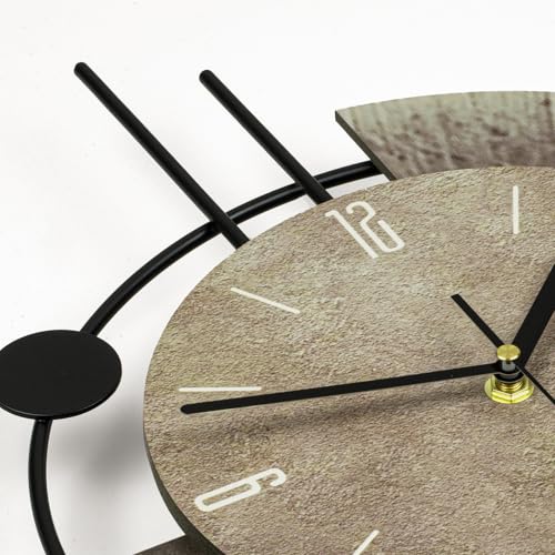 Large Modern Wall Clock with Pendulum for Living Room Decor | Kitchen Analog Wall Clock Decoration, Silent Battery Operated Non-Ticking for Bedroom Office Classroom Indoor 13.3*25.5 inch