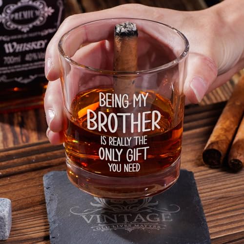 Fathers Day Best Gifts For Brother, Being My Brothers Is The Only Gift You Need Whiskey Set Gifts For Men, Personalized Brother Present s From Sister, Cool Fathers Day Brothers Gift From Sister - color: brother