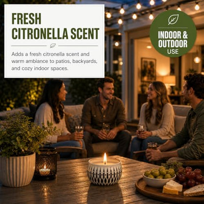 24 Pack Citronella Candles Outdoor, 2.5 oz Soy Wax Tin Candles with 8% Citronella Oil, Up to 600 Hours Total Burn Time, Portable Patio Candle Set for Backyard, Camping, BBQ & Summer Use - size: Citronella 24-Candle Set