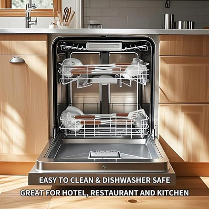 Izurok 18/10 Stainless Steel Kitchen Utensils Set,10 Piece Cooking Utensils With Wood Handle,Heat Resistant Kitchen Tool Set With Spatula,Spoon,Ladle,Skimmer,Slotted Turners,Pasta,Turner,Ladl,Fork - color: SILVER-10 Pieces, size: Small