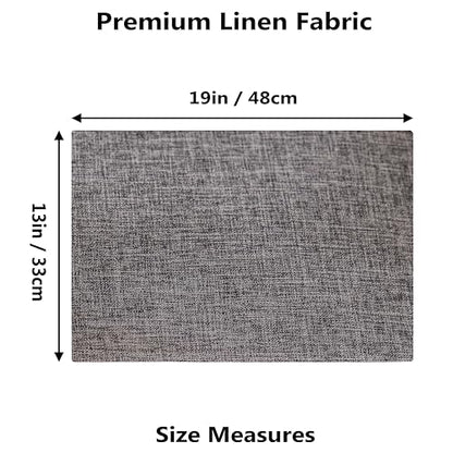 Home Brilliant Linen Placemats Set of 8 Heat Resistant Washable Placemats for Parties Buffet Dinner, 13 x 19 inches, Ash Grey - color: Ash Grey, size: Placemats 13" x 19", Set of 8