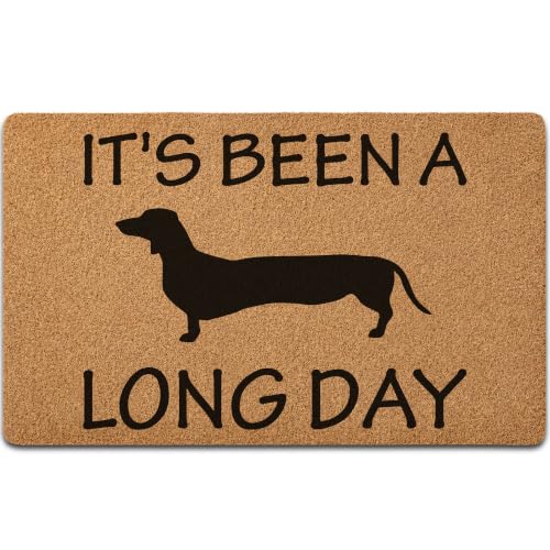 It's Been A Long Day Dachshund Doormat, Funny Standing Wiener Dog Welcome Mat, Artificial Coir Non Slip Backing Indoor Outdoor Entry Rug for Front Porch, Gift for Dog Lovers, 30x17 Inch - color: Color07