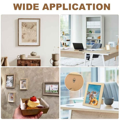 MECCANIXITY 11x11 Collage Picture Frame, Displays 4Pcs 3.5x3.5 Pictures with Mat, Solid Oak Wood Clear Acrylic Sheet Wall Mounting and Tabletop Display, Natural Wood, 1Pcs - color: Natural Wood