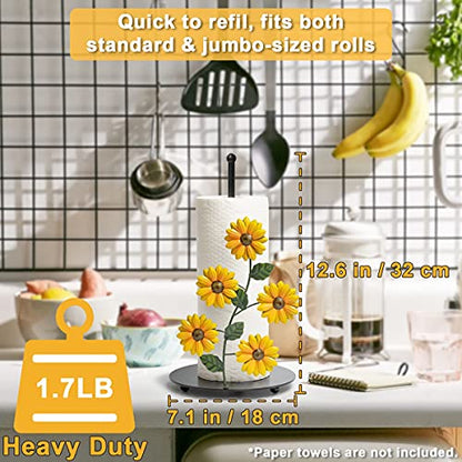 Sunflower Paper Towel Holder Sunflower Kitchen Decor and Accessories Yellow | Sunflower Kitchen Decor and Accessories Yellow Paper Towel Holder Sunflower Decor Set Flower Cute Unique Farmhouse Country