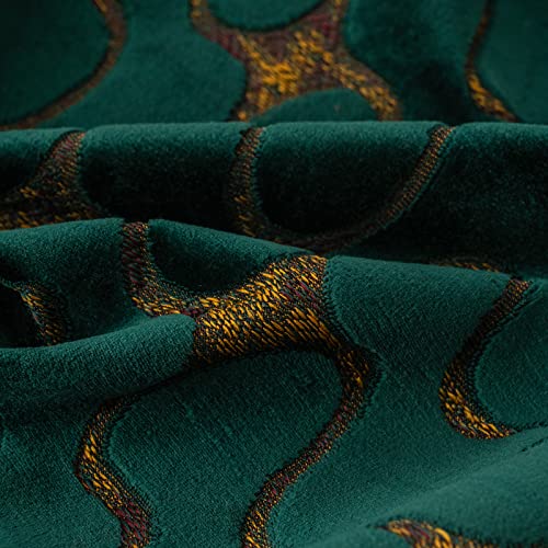 Green Square Throw Pillow Cover Wavy Velvet Cushion Cover Modern Zippered Pillowcase for Sofa Couch Bedroom Living Room Chair, 18 x 18 Inch - color: Green, size: 18" x 18" (Pack of 1)