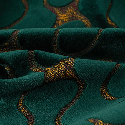 Green Square Throw Pillow Cover Wavy Velvet Cushion Cover Modern Zippered Pillowcase for Sofa Couch Bedroom Living Room Chair, 18 x 18 Inch - color: Green, size: 18" x 18" (Pack of 1)