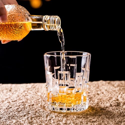 Whiskey Glasses Gift Box - Set of 2 Whiskey Rocks Glasses with 8 Chilling Stones - Perfect Scotch Glass for Father's Day, Men, Bourbon Lovers & Retirement Gifts in a Luxurious Wooden Box