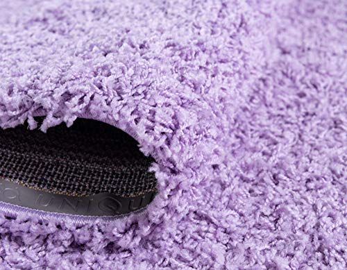 Unique Loom Solid Shag Collection Area Rug (2' x 3' 1" Rectangle, Lilac) - color: Lilac, size: 2' x 3'1" (Rectangular)