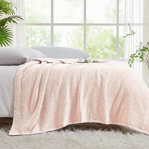 Pink Soft Throw Blanket Twin Size Pink 60x80 inches - Lightweight Plush Fuzzy Fluffy Warm Cozy Blankets and Throws for Sofa Bed All Season Use - color: Pink, size: Twin(60"x80")