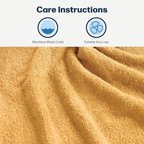 24-Piece Set of Towels, Lightweight 380 GSM Cotton Towels, Quick Drying, Absorbent Hand Towels, Fingertip Towels, Bath Towels, & Washcloths, Gold - color: Gold
