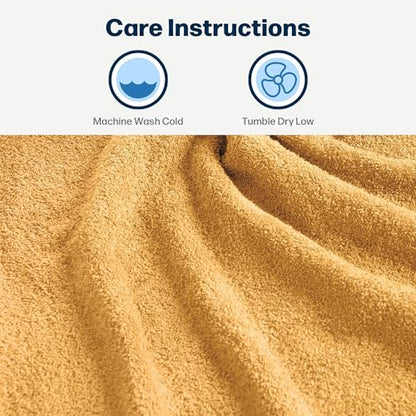 24-Piece Set of Towels, Lightweight 380 GSM Cotton Towels, Quick Drying, Absorbent Hand Towels, Fingertip Towels, Bath Towels, & Washcloths, Gold - color: Gold