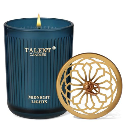 Talent Candles Jar Candles for Home Scented, Aromatherapy Candles Gifts for Women & Men, Natural Soy Candle, 8.4oz Traditional Style, Midnight Lights, GG79106NL-ML - color: Midnight Lights