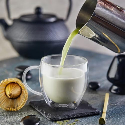 8 oz/250ml Double Walled Glass Coffee Mugs, Clear Coffee Cups and Mugs Set of 4, Cappuccino Latte Macchiato Glasses Cups with Handle, Espresso Mug Cups for Latte, Hot/Cold Drink - size: 8 oz/250ml