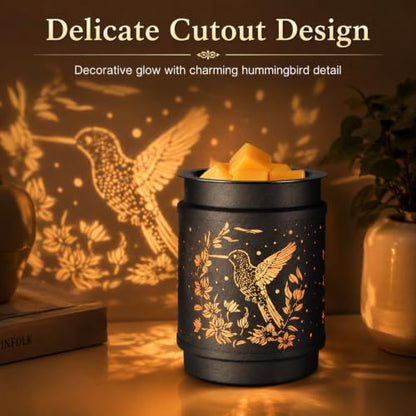 Wax Melt Warmer Hummingbird Metal Wax Warmer for Scented Wax | Electric Fragrance Candle Oil Burner 2 in 1 Wax Melts as Gifts for Moms Grandma Women Girls - style: hummingbird