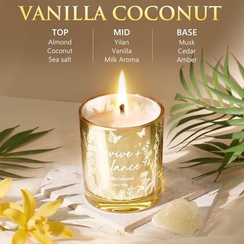 Candles for Women, 3 Pack Soy Wax Candle Gift Sets for Home Scented | Holiday Votive Candle Gifts Set, Christmas Birthday Gifts for Women Mom Her - Vanilla Coconut/Sandalwood Rose/Lemon Lavender - color: Gold, Pink, Purple