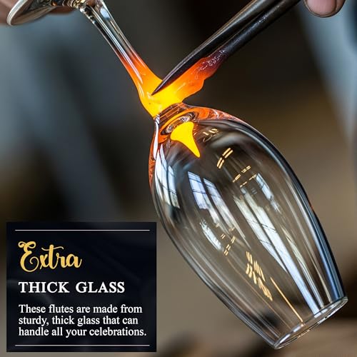 Mr and Mrs Wedding Toasting Champagne Flutes with Box, Set of 2 Glasses With Black Box, Laser engraved Tosting Flutes Engraved Personalized Glasses for Bride and Groom - color: Wedding-13, style: Glasses + Gift Box