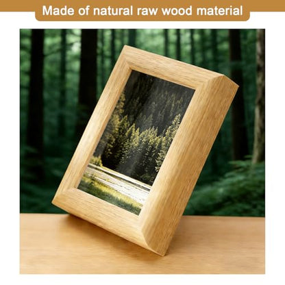 2x3inch Mini Picture Frames Set of 2,Wood Photo Frame for Fujifilm Instax