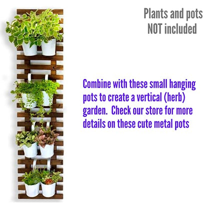 ShopLaLa Wooden Wall Planter (120cm) Wood Hanging Planters for Indoor Plant | Vertical Garden, Plant Wall Mount Planter, Air Plant Succulent Holder for Flower Pot Display Hanger Frame Outdoor Plants - size: 120cm (47.2")