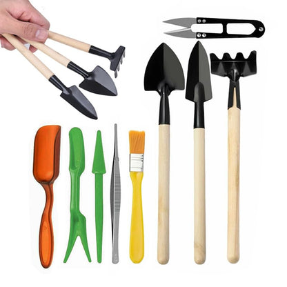 Garden Tools Set 9 Piece, Mini Succulent Tools Set Garden Flower Plants Transplanting Supplies for Indoor Outdoor