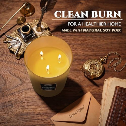 HomeLights Scented Candles, Big 33.3 oz for Home, Natural Soy Aromatherapy Candles, Smokeless Long Lasting 130 hrs with 3 Cotton Wicks, Candles Gifts for Women & Men, Whipped Vanilla Cake - color: Whipped Vanilla Cake