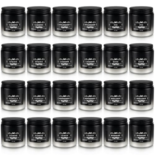 YOROXRG 24 Pack Scented Candles with Added Natural Essential Oils, 3.5oz, Suitable for Various Festivals, Parties, Yoga, and Home Scened - color: 24 Whtie&Black