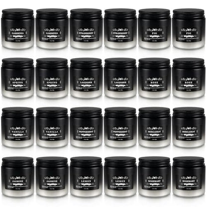 YOROXRG 24 Pack Scented Candles with Added Natural Essential Oils, 3.5oz, Suitable for Various Festivals, Parties, Yoga, and Home Scened - color: 24 Whtie&Black