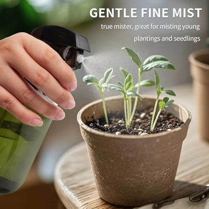 Cleaning Spray Bottles for Plants Misters Inside, 2 Pack 16.9 oz Squirt, Water Spray Bottle Mist Sprayer, No Leak Hair Mister Empty Adjustable Nozzle (Green) - color: Green, size: 16.9 oz