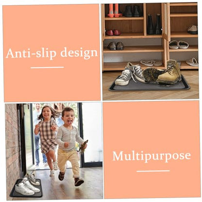 Boot Trays for Entryway, 2PCS 18x14 Inch Shoe Tray Non Slip Shoe Mat Waterproof Boot Mats for Entryway, Square Mat Tray for Indoor Outdoor Style 2