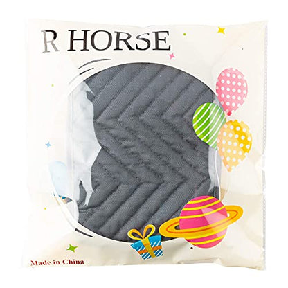 R HORSE 6 Pack Gray Pot Holders with Pocket for Kitchen, 7''x 9'' | Cotton Potholders, Heat Resistant Oven Mitts, Non-slip Terry Cloth Trivet, Ideal for Baking, Cooking, Machine Wash - color: Gray