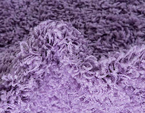 Unique Loom Solid Shag Collection Area Rug (2' x 3' 1" Rectangle, Lilac) - color: Lilac, size: 2' x 3'1" (Rectangular)