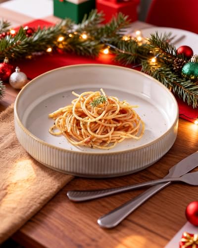 famiware Star 7.5" Pasta Bowls Set of 6, Plate Bowls, Cappuccino White | Double Reactive Glaze, Microwave & Dishwasher Safe, Lead-free and Cadmium-free, Stoneware Scratch Resistant, Kitchen Bowls - color: Cappuccino White, size: 6 pcs