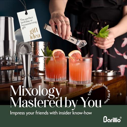 Barillio Premium Home Bar Bundle – 23-Piece Bartender Kit + 24 oz Crystal Mixing Glass